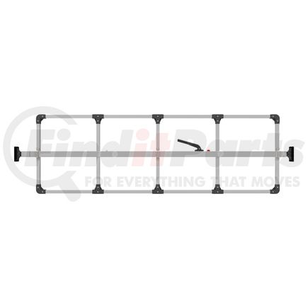 080-01300 by FLEET ENGINEERS - SL-30 Cargo Bar, 84-114, Articulating Feet, Attached 5 Crossmember Hoop, Mill Aluminum