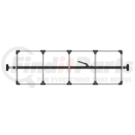 080-01307 by FLEET ENGINEERS - SL-30 Cargo Bar, 84-114, Articulating Feet, Attached 5 Crossmember Hoop, Black