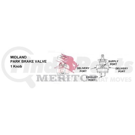 BP1015C by MERITOR - AIR SYS - VALVE, DASH