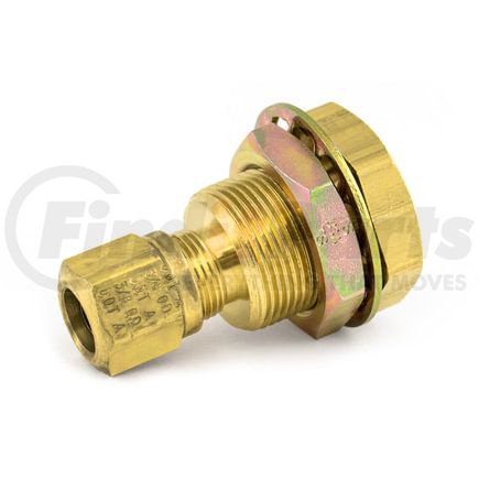 S609 by TRAMEC SLOAN - Bulkhead Fitting, Brass, 1-3/8, .25 x 1.125 Steel Nut