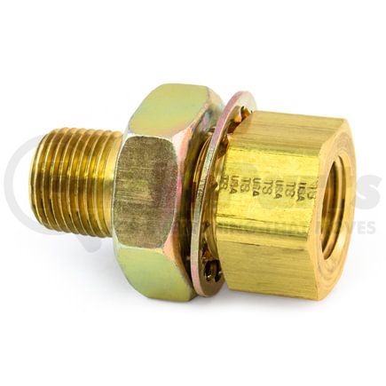 55629 by TRAMEC SLOAN - Bulkhead Fitting, Brass, 2-3/8, .55 x 1.460 Steel Nut