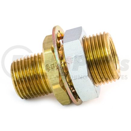 55646 by TRAMEC SLOAN - Bulkhead Fitting, Brass, 1-29/32, .55 x 1.460 Steel Nut