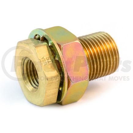 55661C by TRAMEC SLOAN - Bulkhead Fitting, Brass, 1-1/2, .41 x 1.1 Steel Nut, Carton Pack