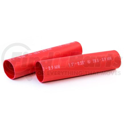 422175 by TRAMEC SLOAN - Heavy-Duty Heat Shrink Tube, 6, 1.10 I.D., Red, 2-4/0