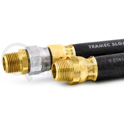 453214 by TRAMEC SLOAN - 3/8 Adapter Style Hose Assembly, 14, 3/8 Fixed 3/8 Swivel, Black