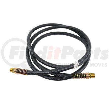 460144 by TRAMEC SLOAN - Hose Assembly, 3/8 x 144, 1/2 Fixed x 1/2 Fixed, Black, With Spring Guards