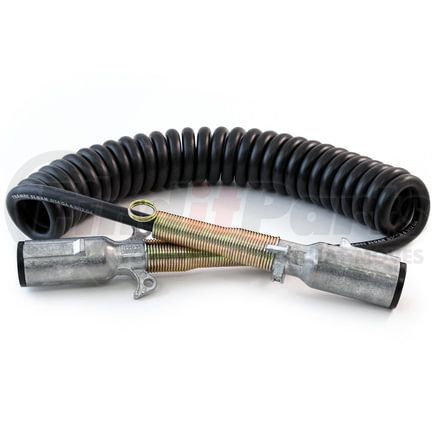 47A15 by TRAMEC SLOAN - Standard Coiled Cable with Zinc Plugs, 1/12-6/14 GA Black Jacket, 15ft, 12 Leads