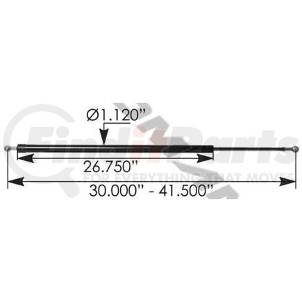 A99616 by AUTOMANN - HOOD STRUT, KENWORTH T880 2014 - NEWER, NON-LOCKING