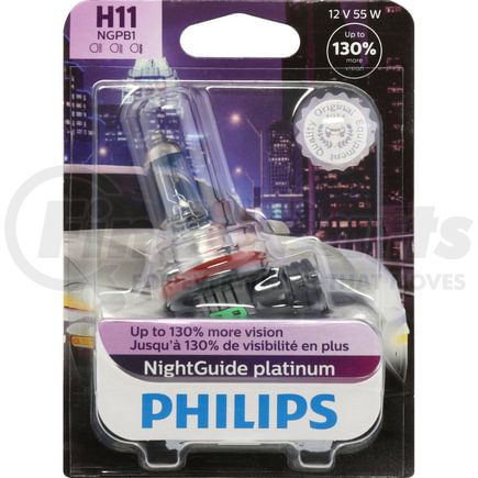 H11NGPB1 by PHILLIPS INDUSTRIES - Headlight Bulb - 12V, 55 Watts, Clear, Halogen