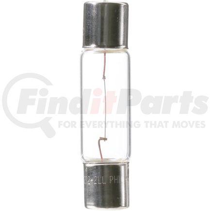 212-2LLB2 by PHILLIPS INDUSTRIES - LongerLife Dome Light Bulb - 13.5V, 9.99 Watts, Clear, Push Type