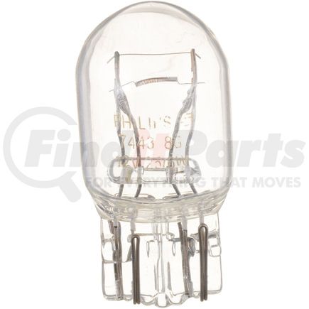7443B2 by PHILLIPS INDUSTRIES - Tail Light Bulb - 13.5V, 24.97/5.4 Watts, Standard, Clear, Push Type