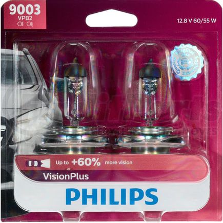 9003VPB2 by PHILLIPS INDUSTRIES - Headlight Bulb - 12V, 60/55 Watts, Clear, Halogen, High Beam and Low Beam