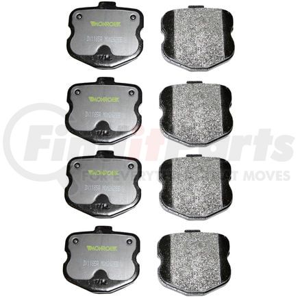 DX1185A by MONROE - Total Solution Semi-Metallic Brake Pads