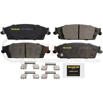 DX1707 by MONROE - Monroe Brakes Total Solution Semi-Metallic Brake Pads
