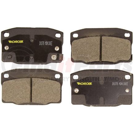 Monroe DX378 Disc Brake Pad Set Monroe Brakes Total Solution Semi-Metallic Brake Pads
