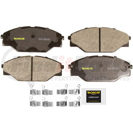 Monroe DX434 Disc Brake Pad Set Monroe Brakes Total Solution Semi-Metallic Brake Pads