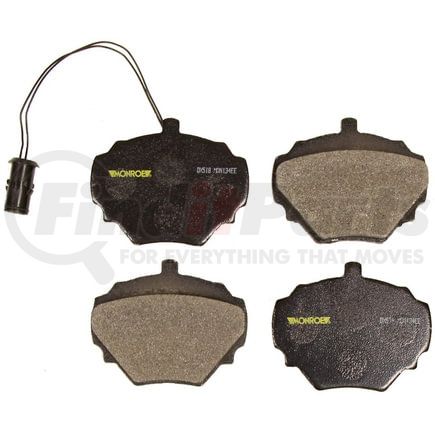 Monroe DX518 Disc Brake Pad Set Monroe Brakes Total Solution Semi-Metallic Brake Pads