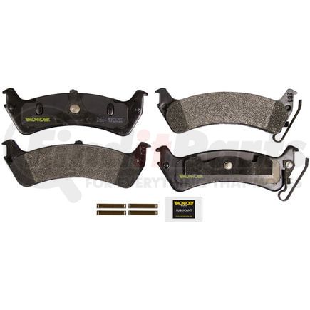 Monroe DX664 Disc Brake Pad Set Monroe Brakes Total Solution Semi-Metallic Brake Pads