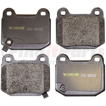Monroe DX961 Disc Brake Pad Set Monroe Brakes Total Solution Semi-Metallic Brake Pads