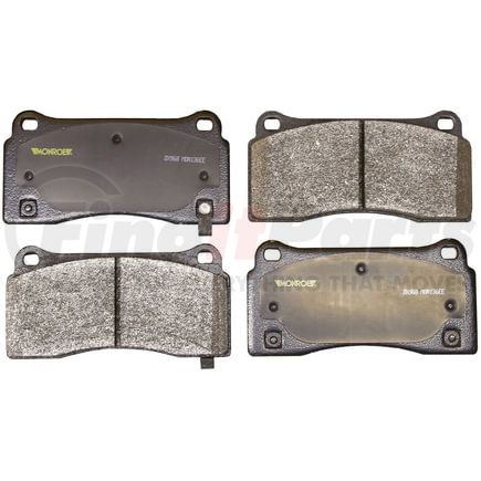 Monroe DX968 Disc Brake Pad Set Monroe Brakes Total Solution Semi-Metallic Brake Pads