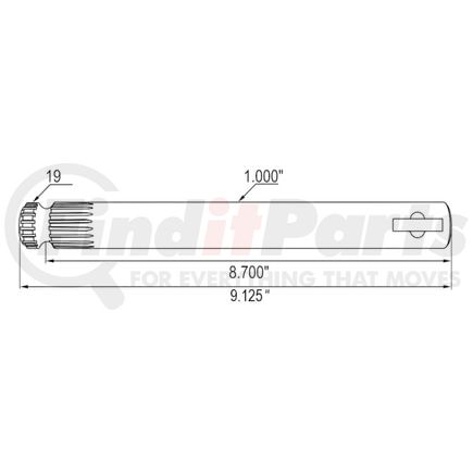 WA17-0063 by WORLD AMERICAN - CLUTCH RELEASE SHAFT