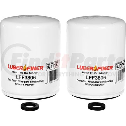 LFF3806 by LUBER-FINER - Luberfiner LFF3806 3" Spin-on Fuel Filter