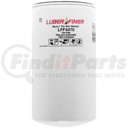 LFF4470 by LUBER-FINER - Luberfiner LFF4470 MD/HD Spin-On Fuel Filter