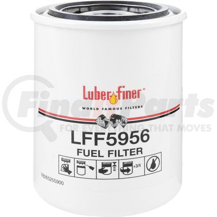 LFF5956 by LUBER-FINER - Luberfiner LFF5956 4" Spin-on Fuel Filter