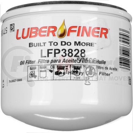 LFP3828 by LUBER-FINER - Luberfiner LFP3828 MD/HD Spin-on Oil Filter