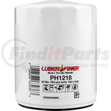 PH1218 by LUBER-FINER - Luberfiner PH1218 4" Spin-on Oil Filter