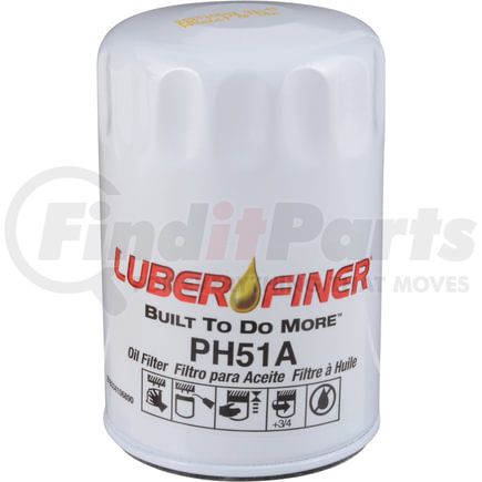 PH51A by LUBER-FINER - Luberfiner PH51A 3" Spin-on Oil Filter