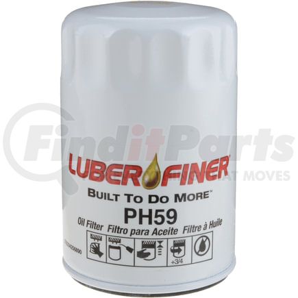 PH59 by LUBER-FINER - Luberfiner PH59 3" Spin-on Oil Filter