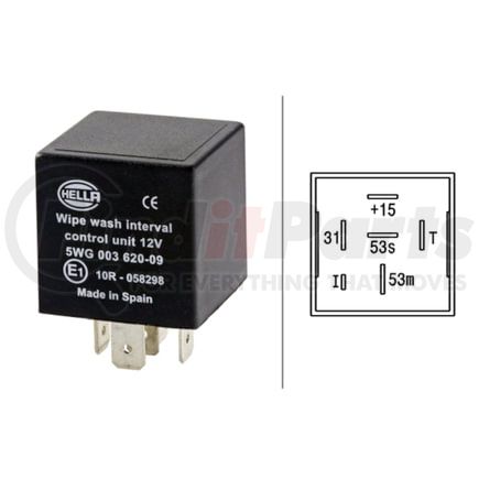 003620091 by HELLA - WASH-WIPE CONTROL UNIT 12V