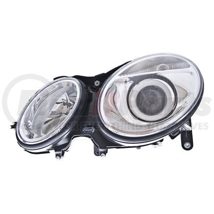 008369351 by HELLA - Bi-Xenon Headlight Assembly - Driver Side, HID, Amber Bulb, Adaptive (MB E-Class)