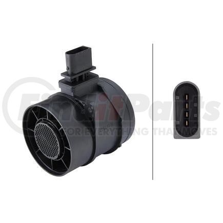 009149431 by HELLA - Air Mass Sensor, 4-Pin Connector, Pipe-Neck