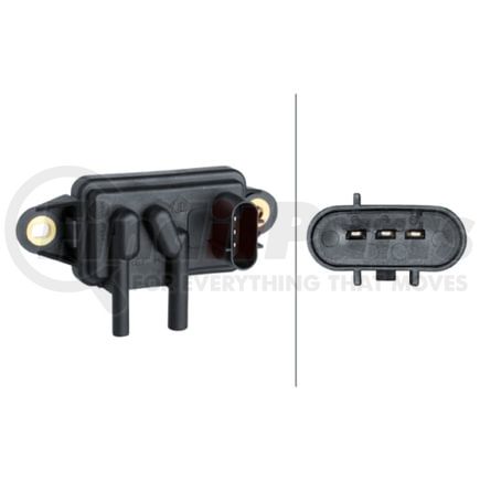 009409411 by HELLA - Sensor, exhaust pressure - 3-pin connector - Bolted