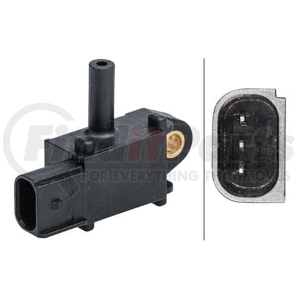 009409561 by HELLA - Sensor, exhaust pressure - 3-pin connector - Bolted