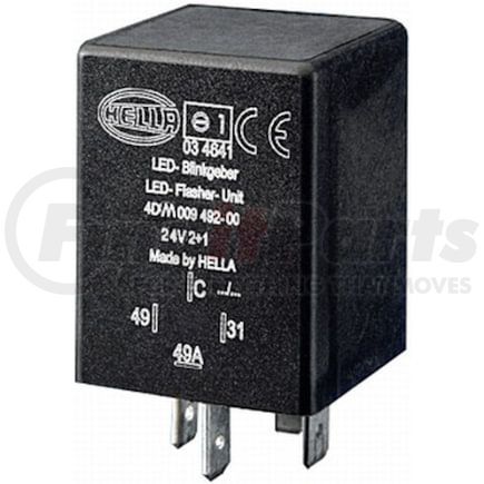 009492001 by HELLA - Flasher Unit, 4 pin, 24 V