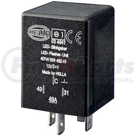 009492111 by HELLA - Flasher Unit, 4 pin, 12 V