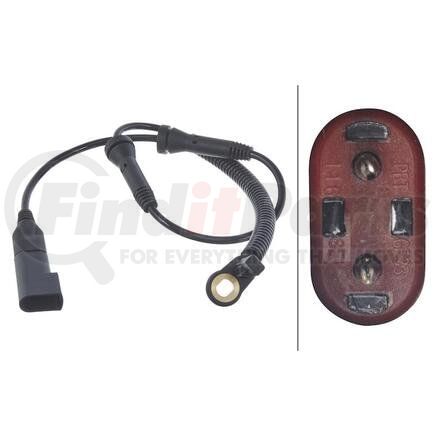 010039821 by HELLA - Wheel Speed Sensor, 12V, 2-Pin Connector, 520mm Cable