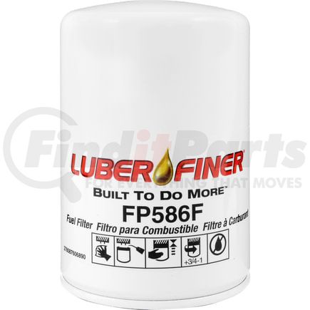 FP586F by LUBER-FINER - Luberfiner FP586F 3" Spin-on Fuel Filter