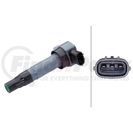 358168131 by HELLA - Ignition Coil - 3-pin connector - Flush-Fitting Pencil Ignition Coils - Bolted