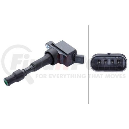 358168061 by HELLA - Ignition Coil - 4-pin connector - Flush-Fitting Pencil Ignition Coils - Bolted