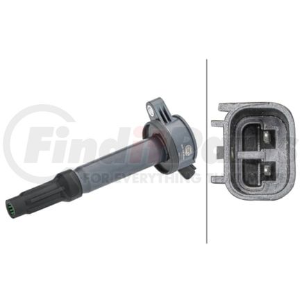 358168611 by HELLA - Ignition Coil - 2-pin connector - Flush-Fitting Pencil Ignition Coils - Bolted