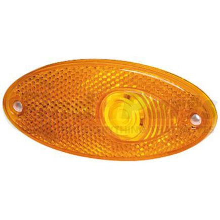 964295007 by HELLA - Side Marker Light - Halogen, Oval, Amber Lens, 12V