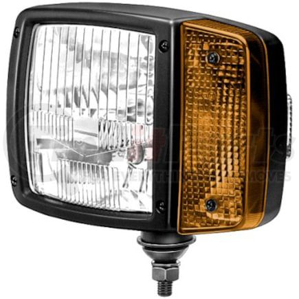 996120051 by HELLA - Headlight - Left Side, Halogen H7, Yellow Lens, DEUTSCH Plug, 24V, IPX9K, 4 Functions