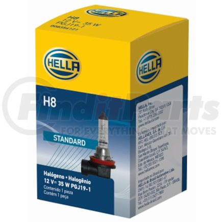 H8 by HELLA - HELLA H8 Standard Series Halogen Light Bulb