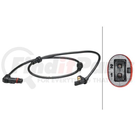 012679361 by HELLA - Sensor, wheel speed - 2-pin connector - Front Axle left and right - Cable: 760mm