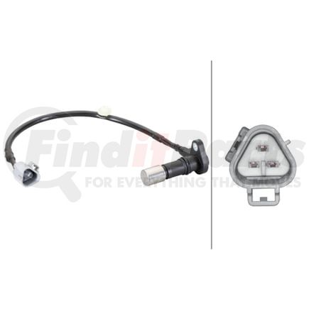 013122771 by HELLA - Sensor, crankshaft pulse - 3-pin connector - Cable: 345mm - with seal ring