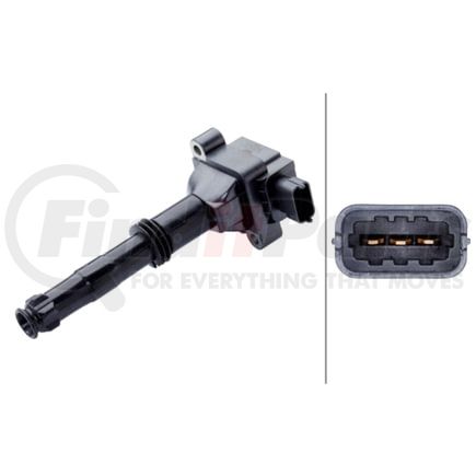 358057971 by HELLA - Ignition Coil - 3-pin connector - Connector Type SAE - Bolted